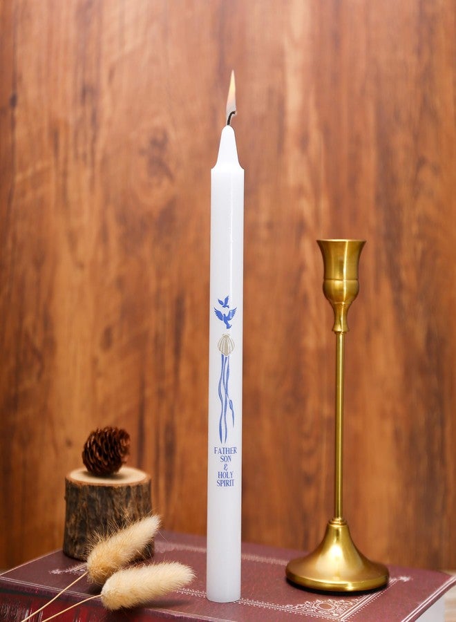 Ohmique Baptism Candle - Baptismal Candles for Boys and Girls, Catholic Baptism Gift - Velas para Bautizo - Velas para Bautizo de Niño - Image 3