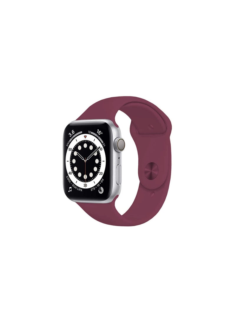 AIDASHINE Compatible with Apple Watch Band, Soft Silicone Fitness Replacement Straps, 38mm 40mm Sport Band, Wristbands for iWatch Band Series 6/5/4/3/2/1 SE for Men and Women by AIDASHINE Electronics (Maroon)