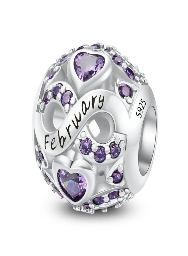 ChenYuTe Birthstone Charms for Bracelet 925 Sterling Silver Bead Charm Happy Birthday Charm Jewelry Gift for Women - Image 1