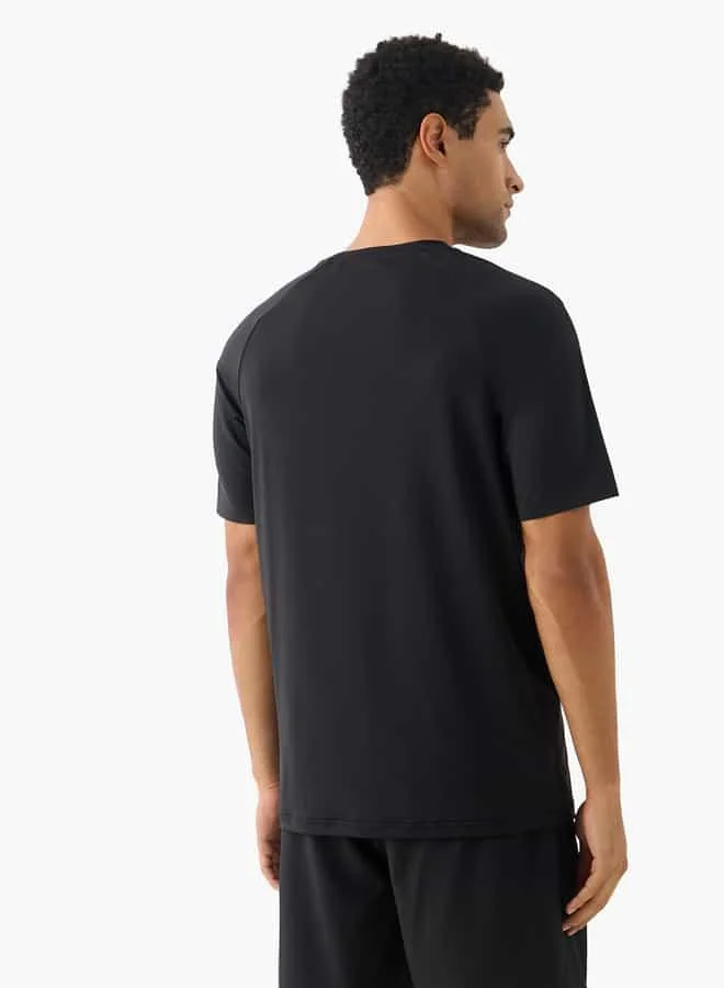 Kappa Kappa Logo Detail Crew Neck T-shirt with Short Sleeves