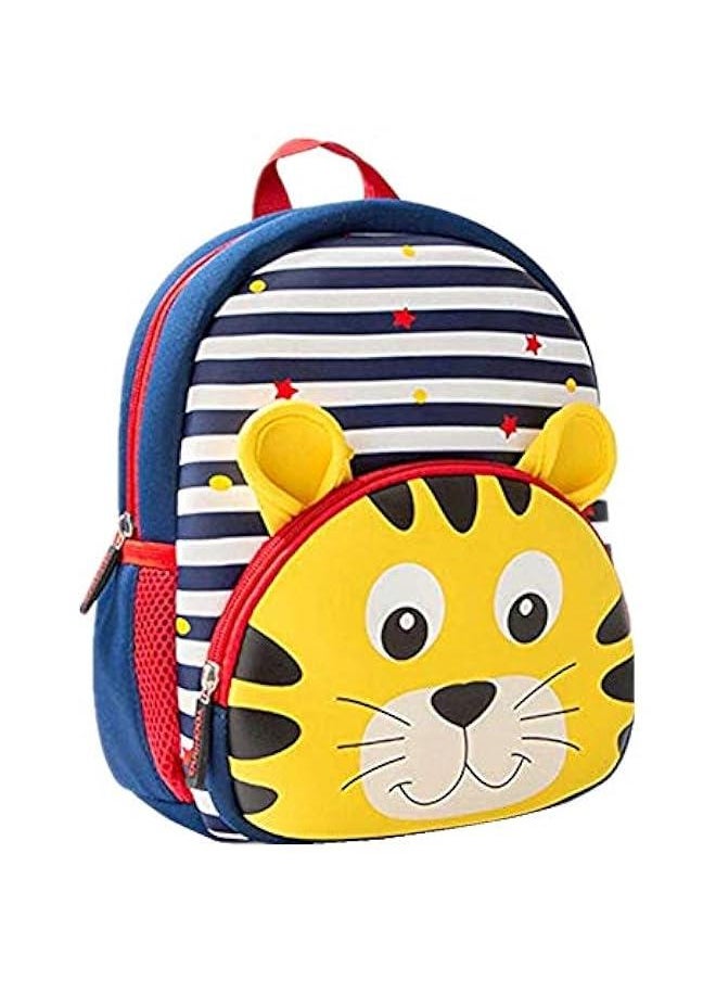 Neoprene Tiger Schoolbag Lunch Backpack for Preschool Toddler Kids  - Image 1