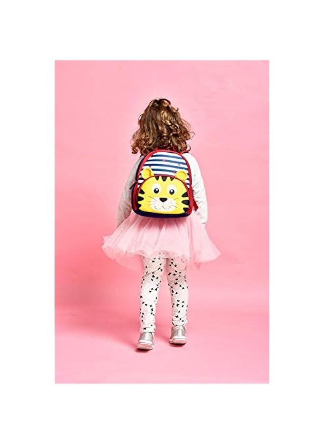 Neoprene Tiger Schoolbag Lunch Backpack for Preschool Toddler Kids  - Image 3