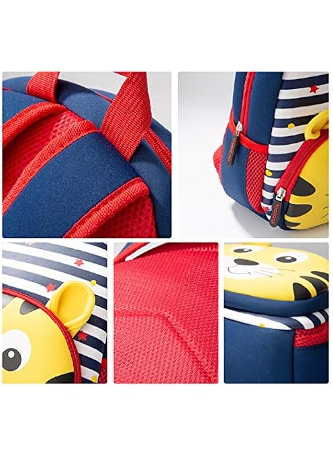 Neoprene Tiger Schoolbag Lunch Backpack for Preschool Toddler Kids  - Image 5