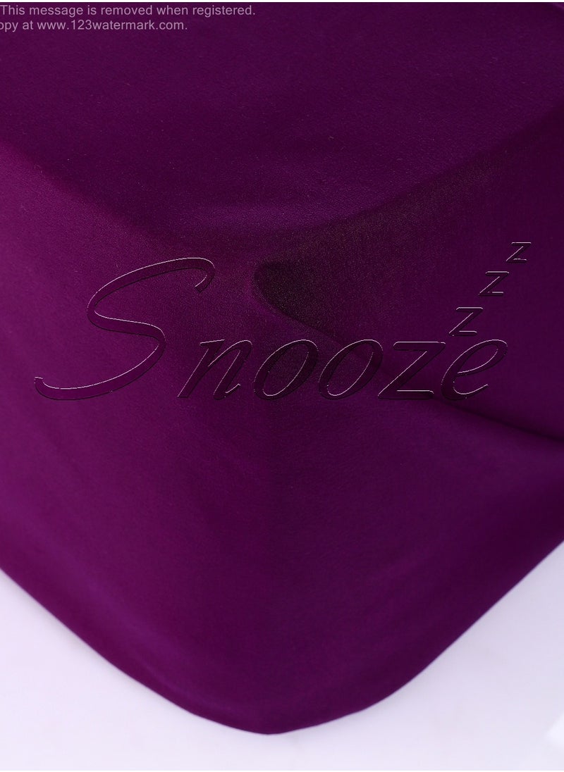 Tiba Tiba, Flat Microfiber Plain & printed bed sheet set,4 Pcs (Purple maze design) 180*230 cm  - Image 4