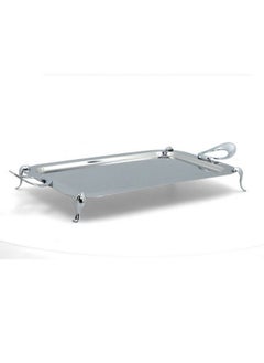 Seden 2-Piece Stainless Steel Copper Legged Serving Tray Set Silver 13.6 x 37.2 x 62.8 cm DTL-2004C  - Image 4