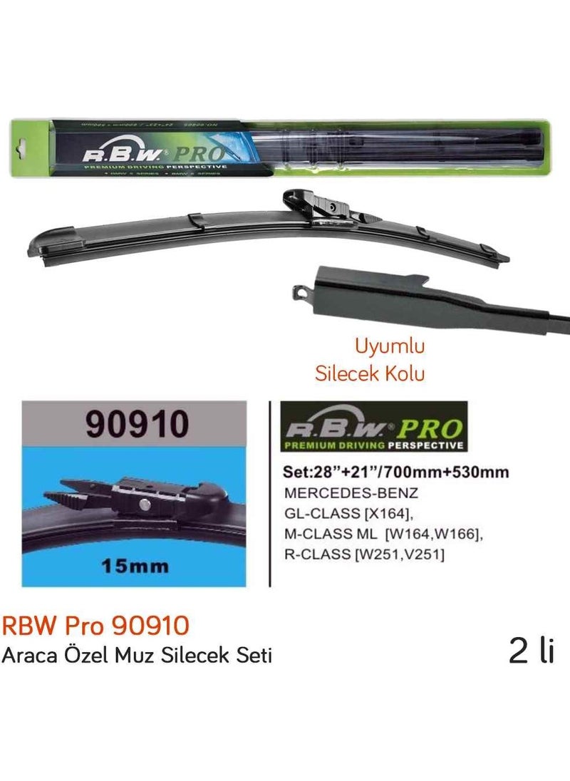 RBW 90910 Mercedes M Series Ml (W164, W166) 2005-2011 Front Wiper Set  - Image 3