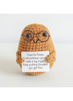 xozgdovg Quirky Potato Plush Toy - Positive Vibes Knit Figurine 