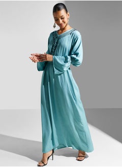 hayas closet Embellished Belted Jalabiya  - Image 1