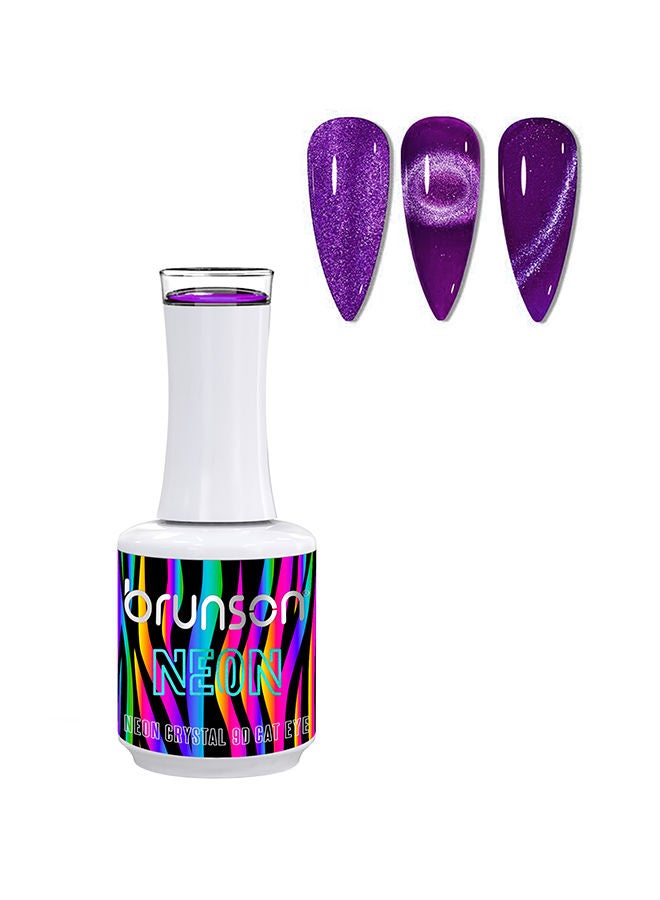 brunson Gel Polish 15ml Neon Crystal 9D Cat Eye Gel Nail Polish Sparkly Diamond Gel Effect Magnetic French Manicure Pedicure Soak Off UV LED Gel Polish Salon Quality Chip Resistant Nail Extensions Nail Art - Image 1