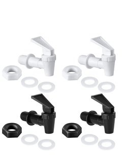 KASTWAVE 4 Sets BPA-Free Replacement Cooler Faucet Water Bottle Jug Dispenser Tap Set Reusable Spigot Spout Water Beverage Lever Pour Dispenser Valve Water Crock Tap  - Image 1
