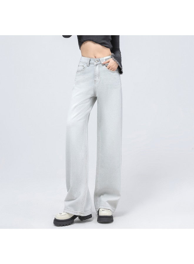 EPTISON women's Jeans 2025 Summer Lightweight Flowy Comfortable Floor-length Wide-leg Pants - Image 4