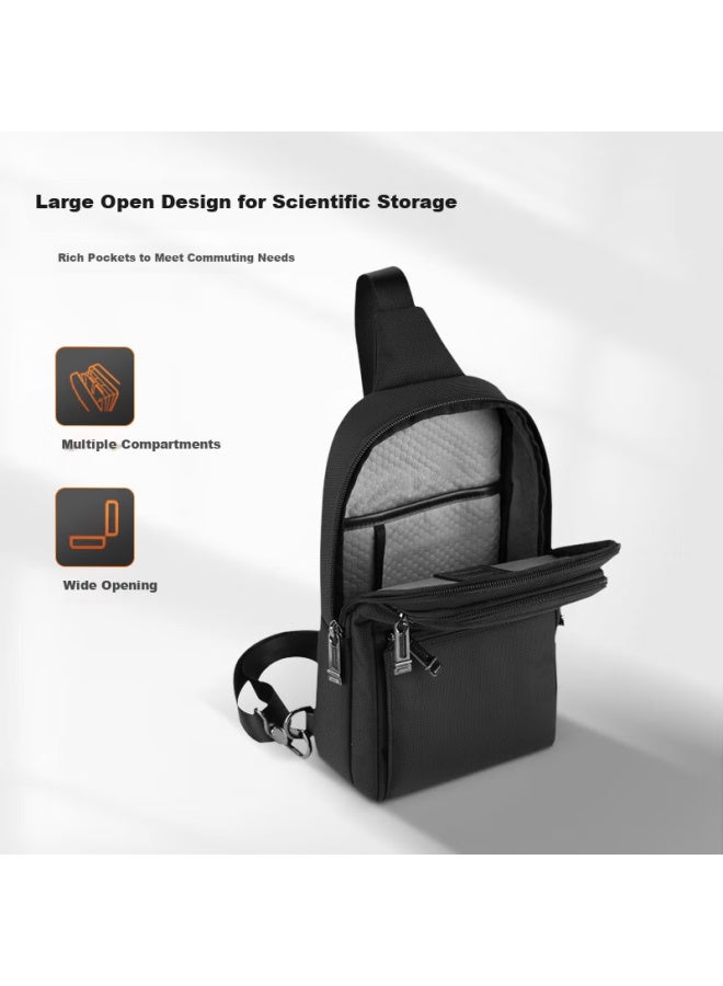 Samsonite Men's Vertical Chest Bag Fashion Business Single Shoulder Bag Sports Crossbody Bag Men's Qixi Gift Ho0 - Image 2