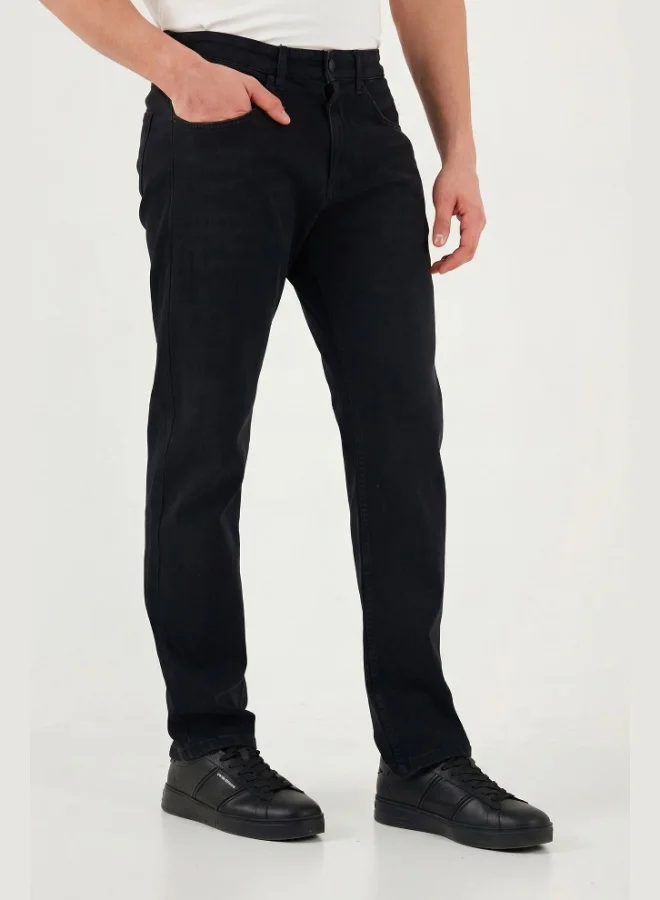 Buratti  Buratti Comfort Straight Leg Regular Waist Jeans Men's DENIM PANTS 4412C53TEXAS for Men | Best Price UAE