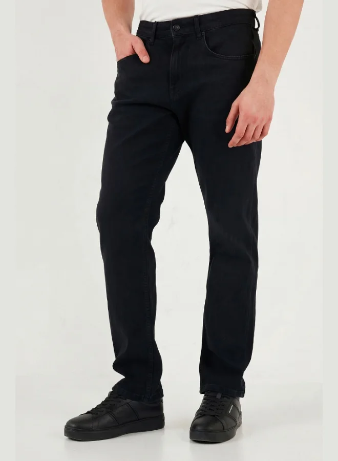 Buratti  Buratti Comfort Straight Leg Regular Waist Jeans Men's DENIM PANTS 4412C53TEXAS for Men | Best Price UAE