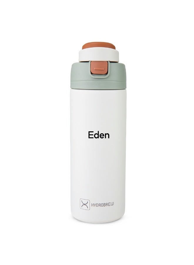 Hydrobrew Personalized SipSwitch™ Insulated Water Bottle 720ml – Leakproof, Stainless Steel, Straw & Spout Lid -Ivory Grove - Image 1