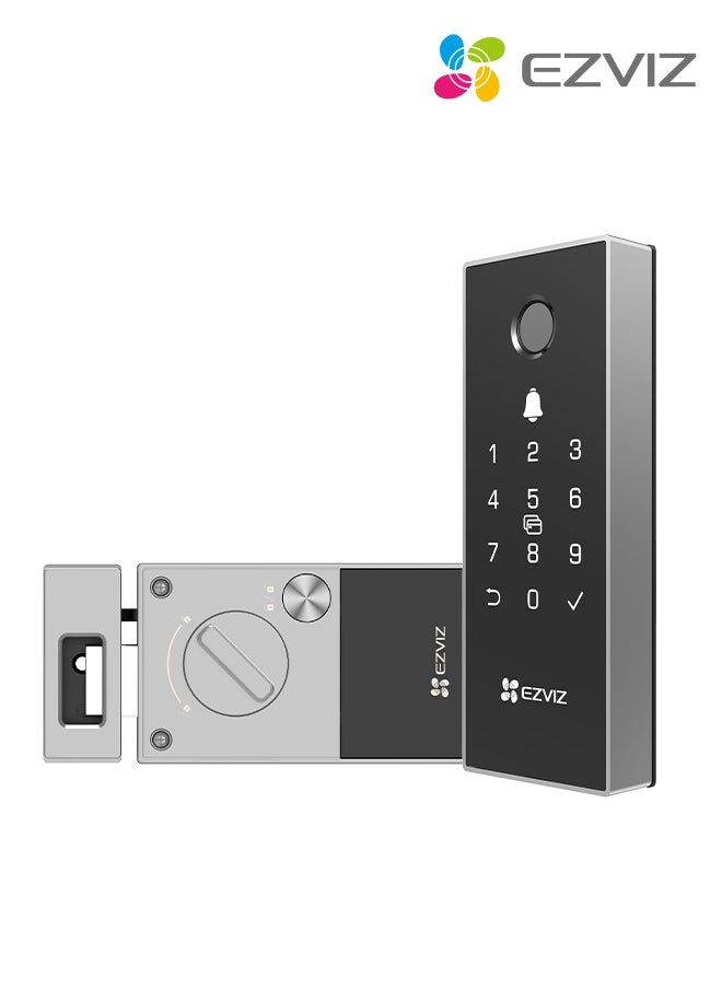 EZVIZ - EZVIZ DL03 Pro Smart Door Lock Smart Lock- Bluetooth & Wi-Fi Enabled, Fingerprint, Passcode, & Card Access, Remote Control, Anti-Tamper Alerts, Easy Installation - Image 1