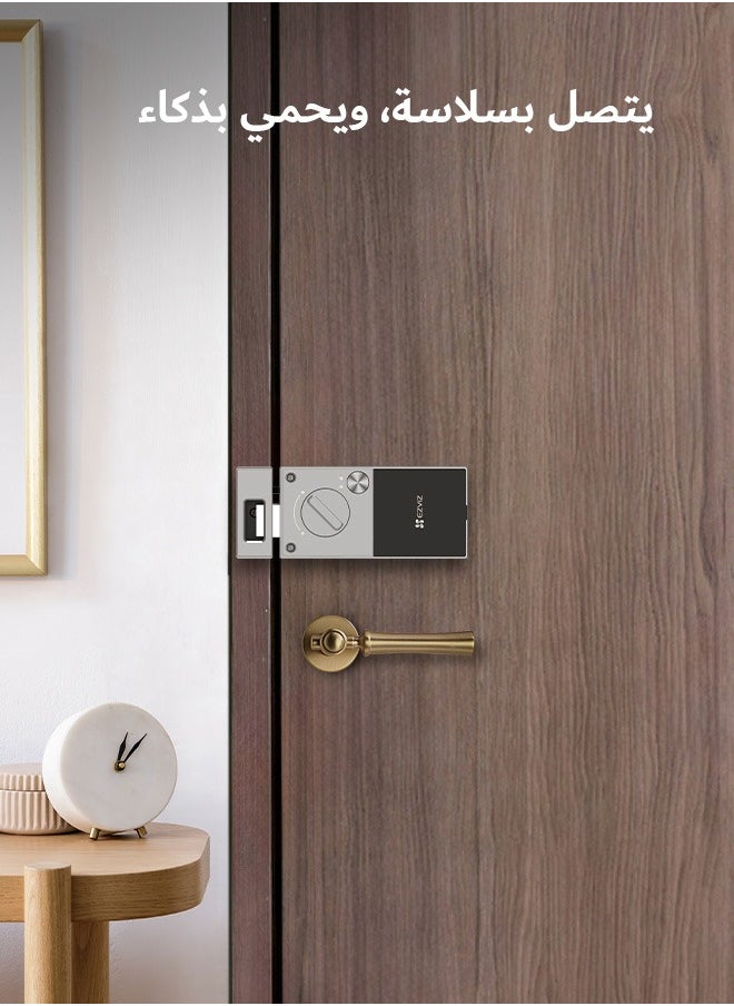 EZVIZ - EZVIZ DL03 Pro Smart Door Lock Smart Lock- Bluetooth & Wi-Fi Enabled, Fingerprint, Passcode, & Card Access, Remote Control, Anti-Tamper Alerts, Easy Installation - Image 1