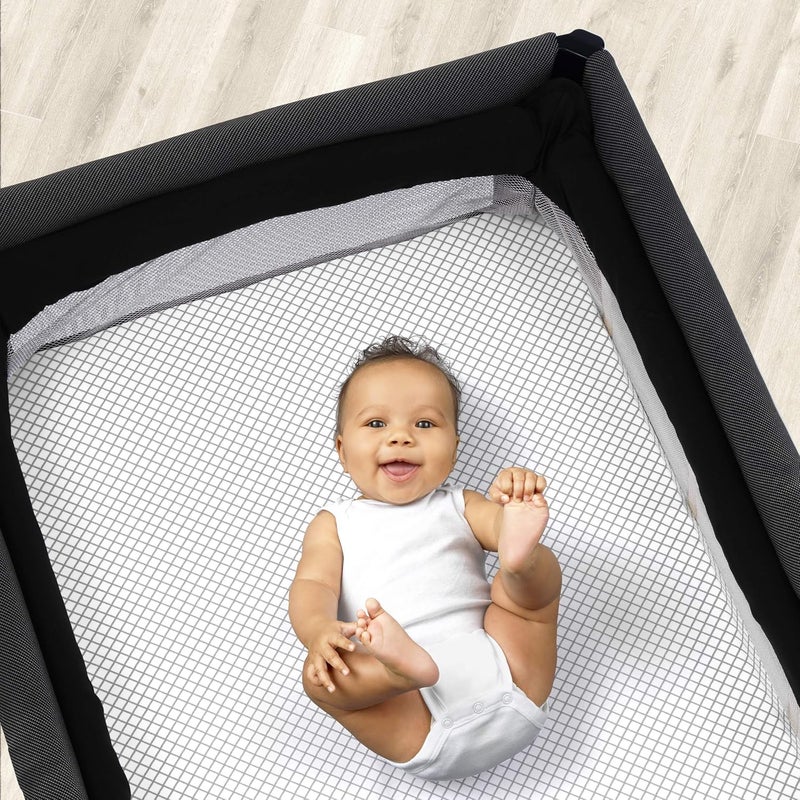 Chicco Lullaby Playard Sheets - Grey Diamond 2-Pack | Grey/White - Image 2