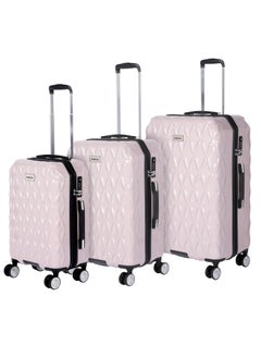 bebe BEBE Tiara Hardside Luggage on Wheels for Unisex | Ultra Lightweight ABS on with Spinner Wheels 4 Color Rose Pink  - Image 2