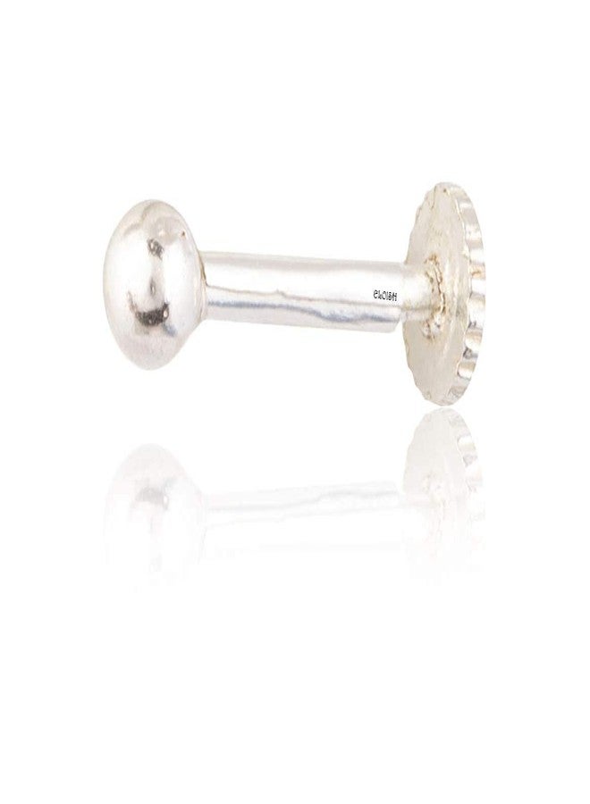 ELOISH 92.5 Sterling Silver Nose Pin for Women. 92.5% Pure Silver Small Ball Nose Pin for Girls (BALLNOSEPIN) - Image 1
