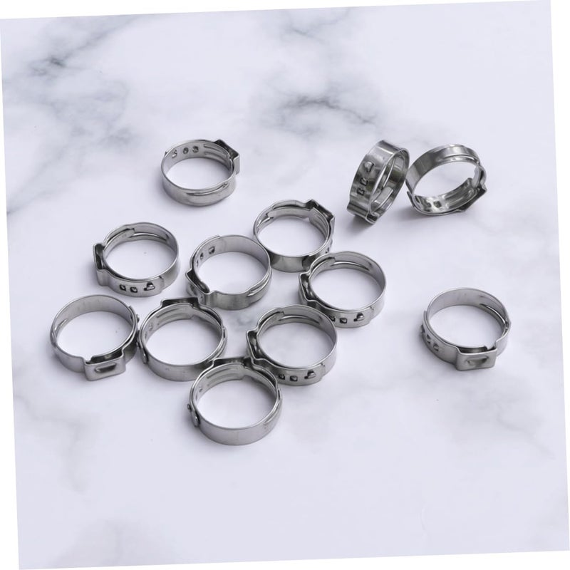 Adjustable 130 Pcs Steel Hose Clamp Set For Car Air Water Line Automotive Plumbing Silver - Image 3