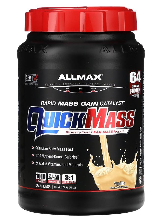 Allmax - Quick Mass Rapid Mass Gain Catalyst Vanilla 3.5 lbs (1.59 kg) - Image 1