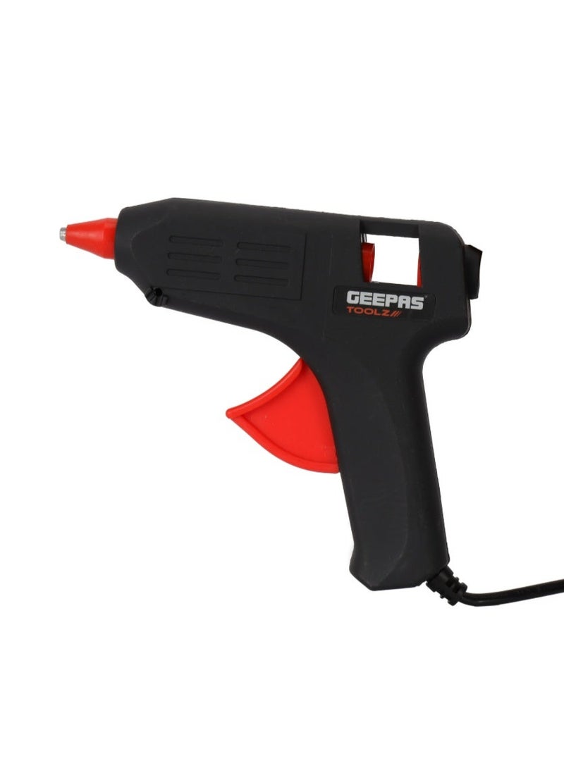 Geepas Glue Gun- GGN0040-240/ 40 W, Quick, Easy, Perfect for Indoor and Outdoor Use/ 3-5 Min Pre-Heating, 3-6 g/min Flow Rate, for Bonding Craft, Woodworking, DIY Repairs, Small Projects Essentials, Etc./ Black and Red - Image 4
