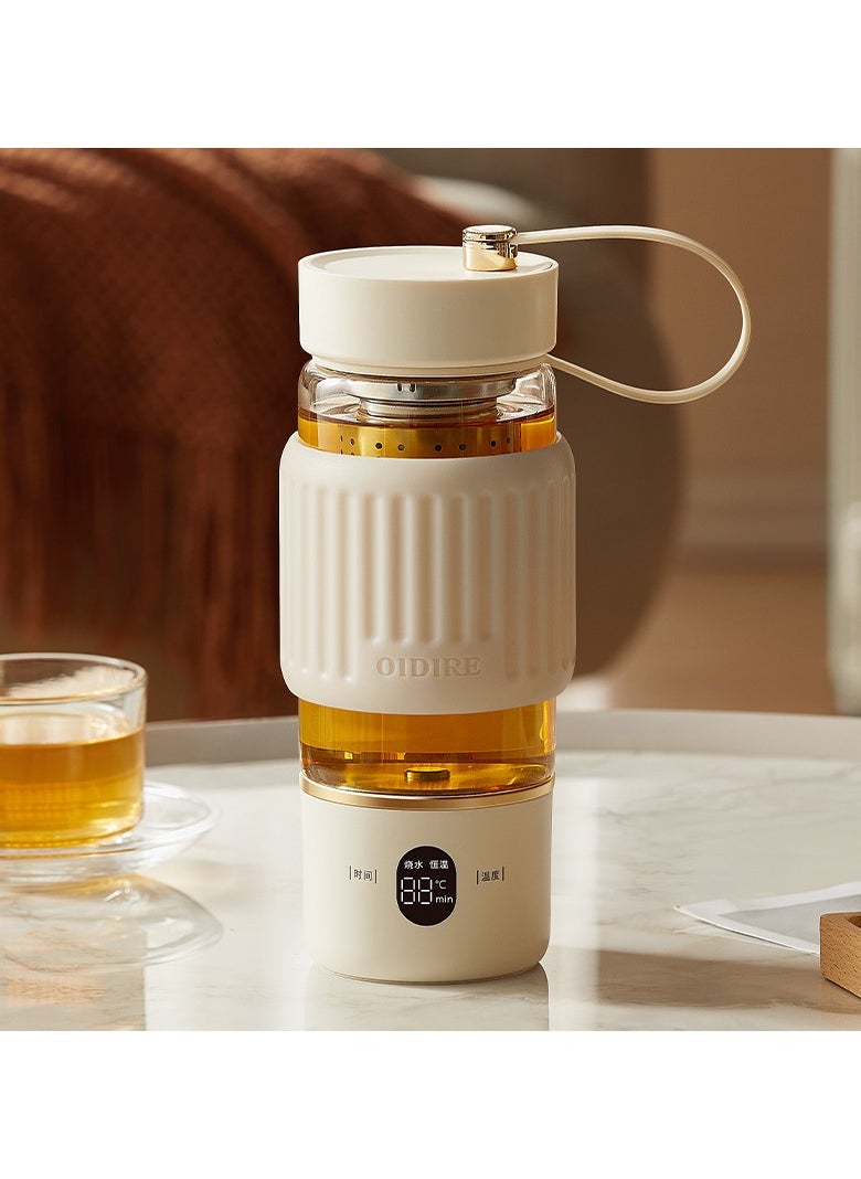 OIDIRE - Electric Kettle Bottle 400ml - Portable Travel Heating Cup, Mini Insulated Office Kettle Bottle - 220V Water Boiling Cup - Image 1