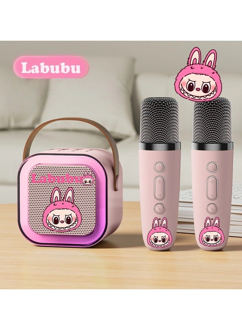 General Labubu mini convenient bluetooth speaker dual microphone integrated song ordering with ambient light  - Image 1