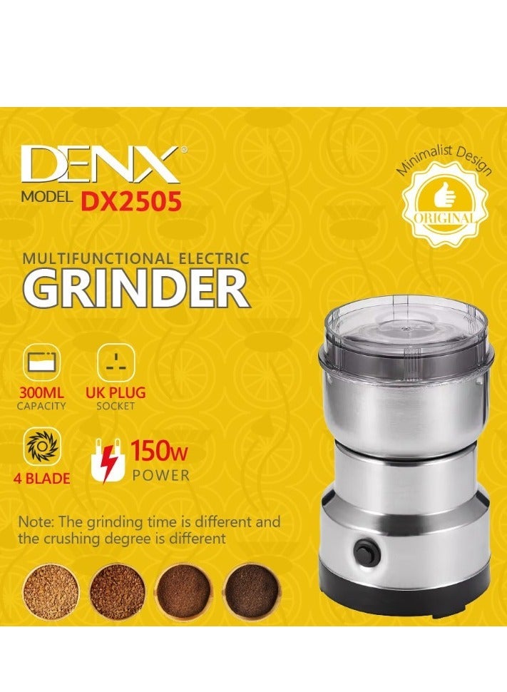 دينكس مطحنة قهوة صغيرة محمولة خفيفة الوزن ومتعددة الوظائف من الفولاذ المقاوم للصدأ لحبوب القهوة والتوابل - Image 4