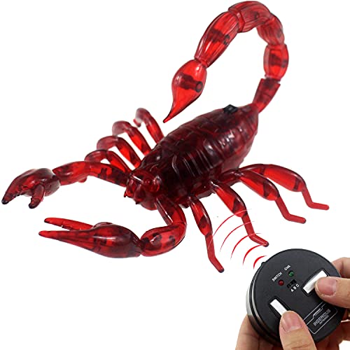 Tipmant Simulation RC Scorpion Remote Control Animal Vehicle Car Electric Scary Trick Prank Toy Halloween Kids Gift Red - Image 1