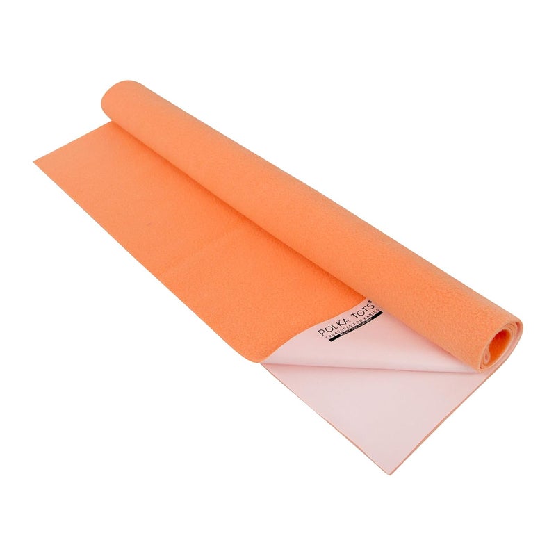 Polka Tots POLKA TOTS Waterproof Reusable Baby Bed Protector Absorbent Mat Dry Sheet for New Born Infants Pack of 2 Peach Pink 70 X 100 CM Medium  - Image 4