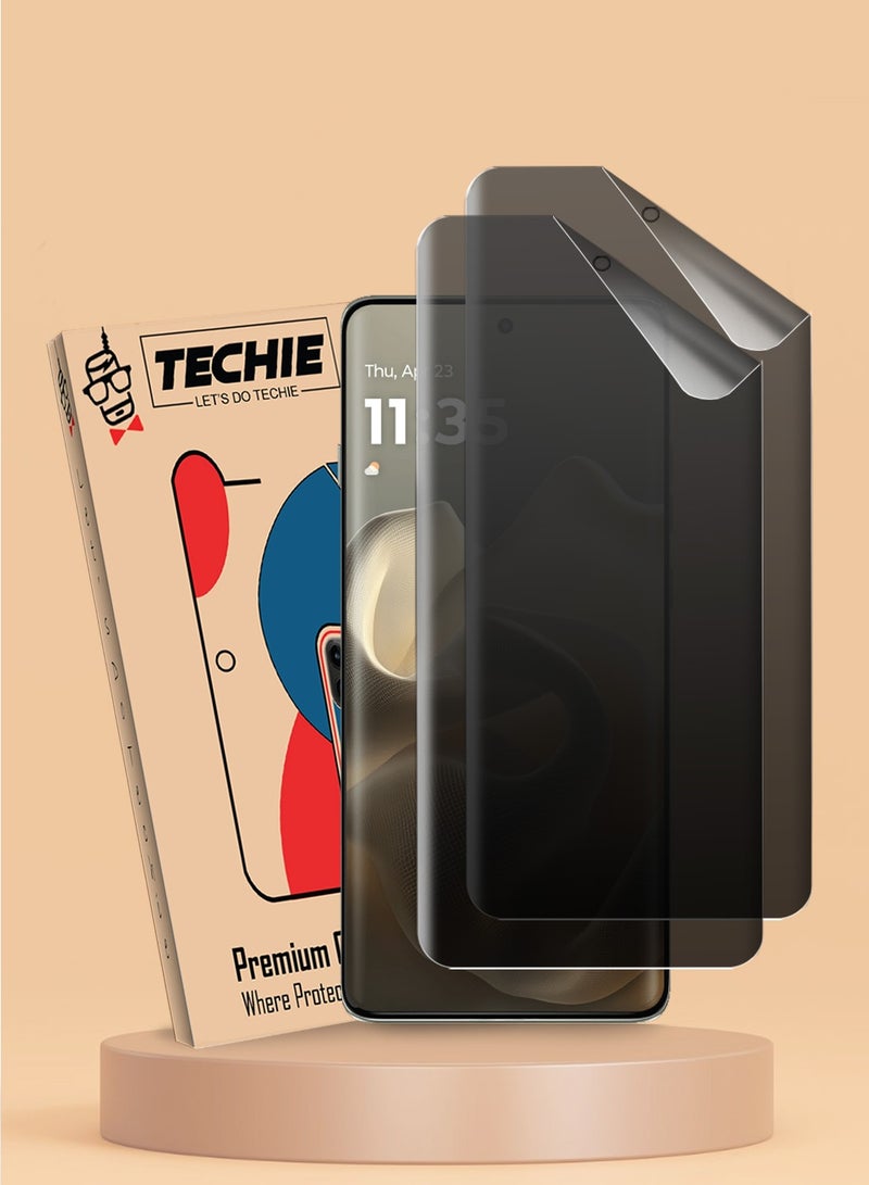 Techie 2 Pack Full Cover Matte Ceramic Privacy Screen Protector for Motorola edge 60 5G – Anti Fingerprint, Bubble Free Easy Installation - Image 1