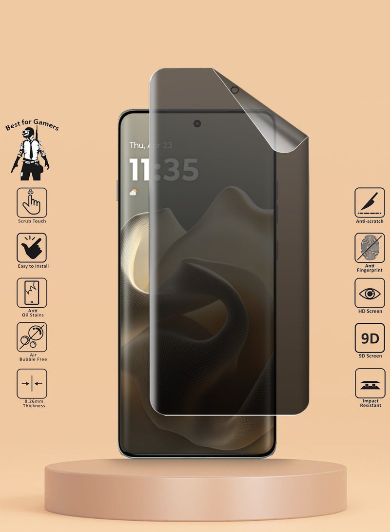 Techie 2 Pack Full Cover Matte Ceramic Privacy Screen Protector for Motorola edge 60 5G – Anti Fingerprint, Bubble Free Easy Installation - Image 2