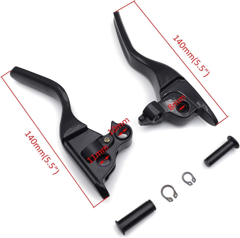 HK MOTO Black Brake Clutch Short Hand Levers for Harley 2008-2013 Touring Trike - Image 2