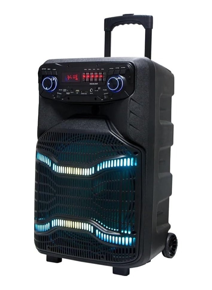 Generic Karaoke Speaker Set with 2 Mic and Remote Control | Rechargeable Speaker with FM Radio and Voice Recording with USB/SD/AUX/MMC | Portable Bluetooth Speaker with LED Lights  - Image 2