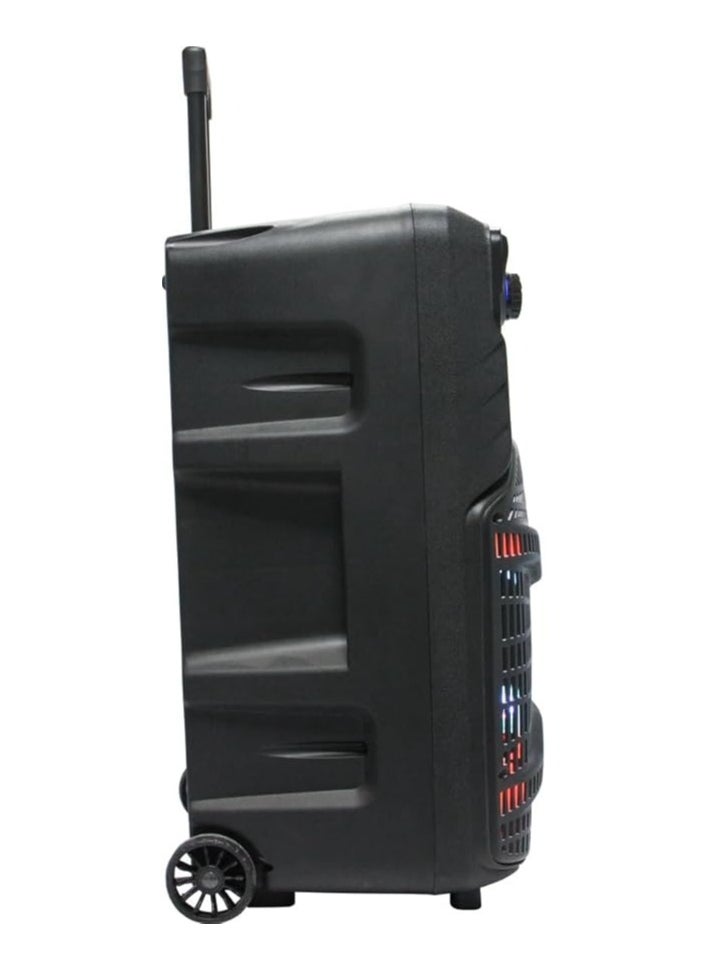 Generic Karaoke Speaker Set with 2 Mic and Remote Control | Rechargeable Speaker with FM Radio and Voice Recording with USB/SD/AUX/MMC | Portable Bluetooth Speaker with LED Lights  - Image 5
