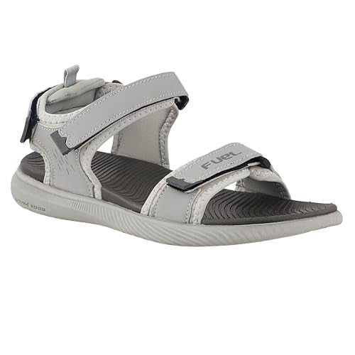 FUEL Sandals for Women, Comfortable & Lightweight Dailywear, Flexible & Breathable, Stylish Casual Outdoor Footwear For Ladies (Grey-4UK) - Image 2