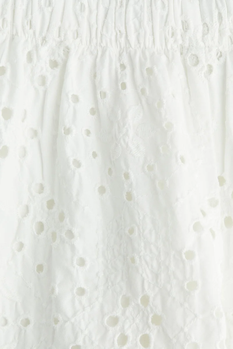 H&M Wide broderie anglaise trousers