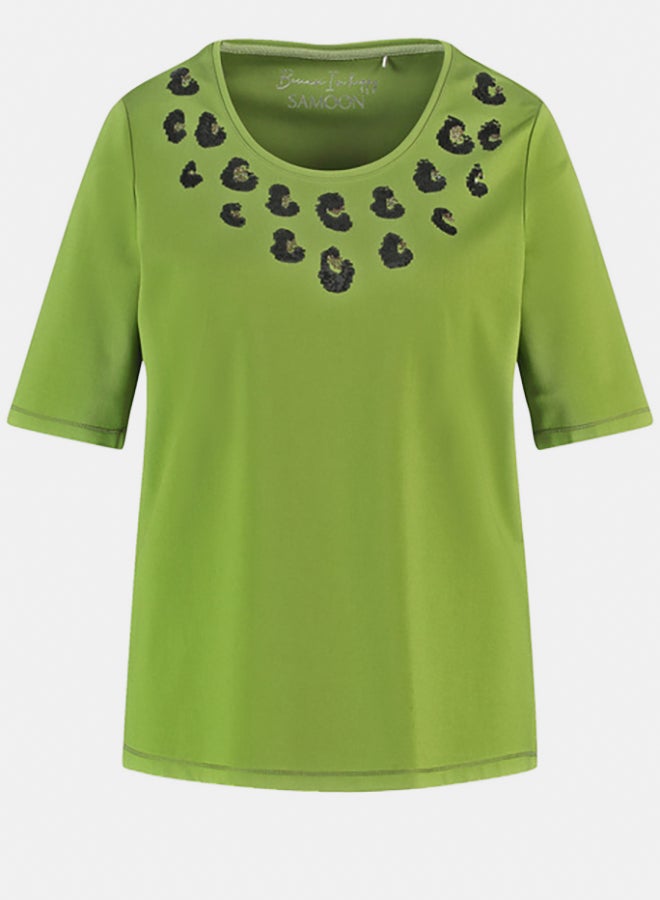 GERRY WEBER Top With Mid-Length Sleeves And Sequin Embellishment  - Image 4