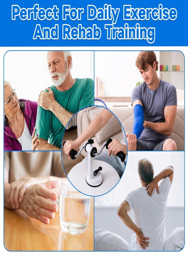 JFMkaer Arm Bike for Physical Therapy | Portable Rehabilitation Exerciser for Arm and Shoulder Workout, Home Fitness Equipment for Seniors with Strong Suction & Adjustable Resistance - Image 5