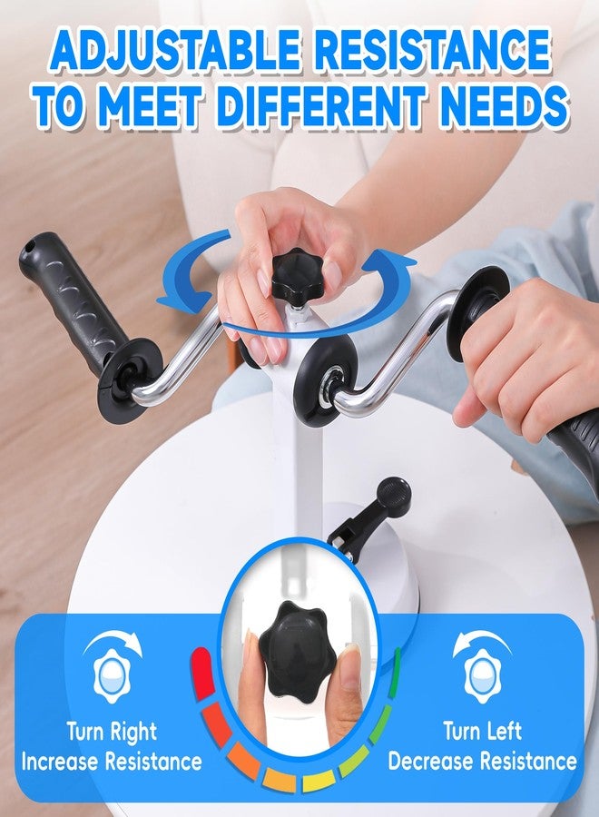 JFMkaer Arm Bike for Physical Therapy | Portable Rehabilitation Exerciser for Arm and Shoulder Workout, Home Fitness Equipment for Seniors with Strong Suction & Adjustable Resistance - Image 3