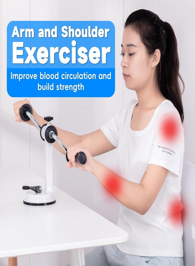 JFMkaer Arm Bike for Physical Therapy | Portable Rehabilitation Exerciser for Arm and Shoulder Workout, Home Fitness Equipment for Seniors with Strong Suction & Adjustable Resistance - Image 2