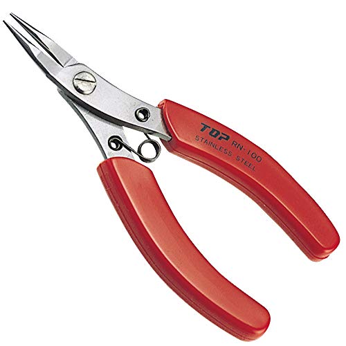 TOP Round Nose Pliers Precision Heavy Duty Japanese Stainless Steel, Spring Loaded Long Nose Pliers Tool 5", Made in JAPAN - Image 4