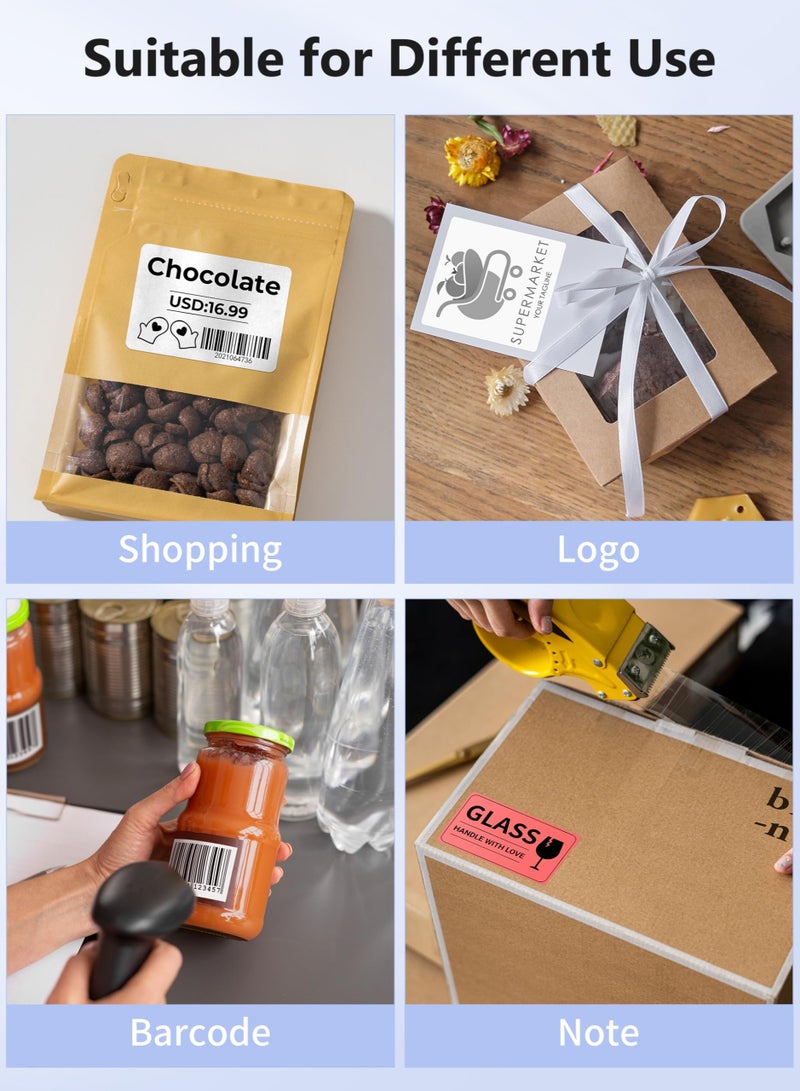 phomemo 241-BT Bluetooth Thermal Label Printer, Wireless Shipping Label Printer for Small Business, Label Printer for Shipping Packages, Compatible with iPhone, Android (White Blue ) - Image 5