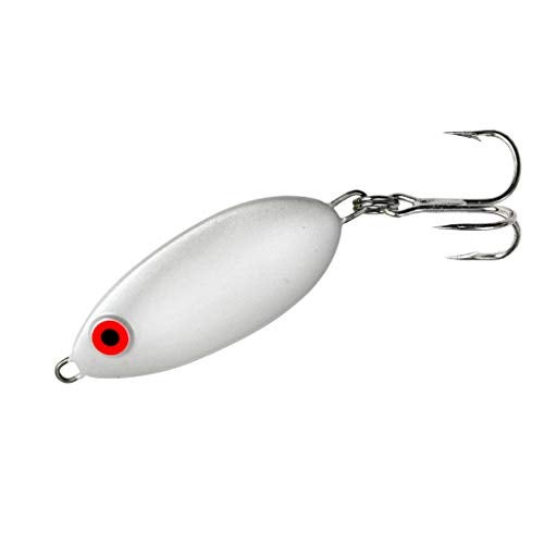 Bomber Slab Spoon Lure (White, 1 1/4-Ounce), (B8901) - Image 1