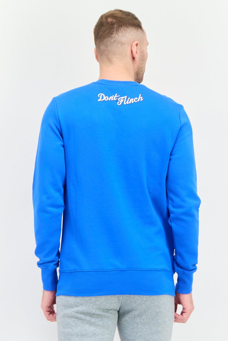 PUMA سويت شيرت رياضي للرجال بأكمام طويلة مناسب للخارج، أزرق - Image 3
