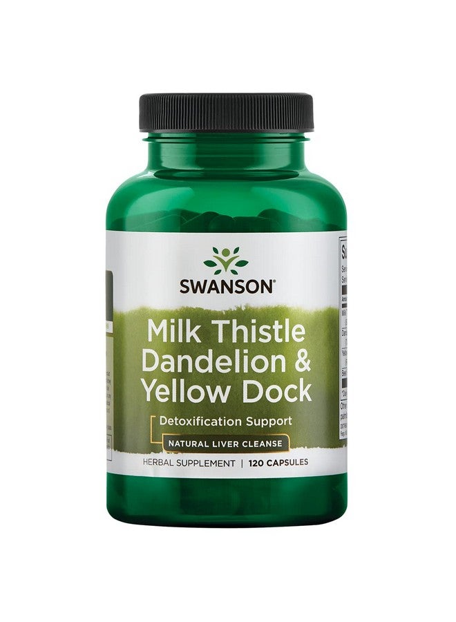 SWANSON Milk Thistle Dandelion & Yellow Dock 120 Caps - Image 1