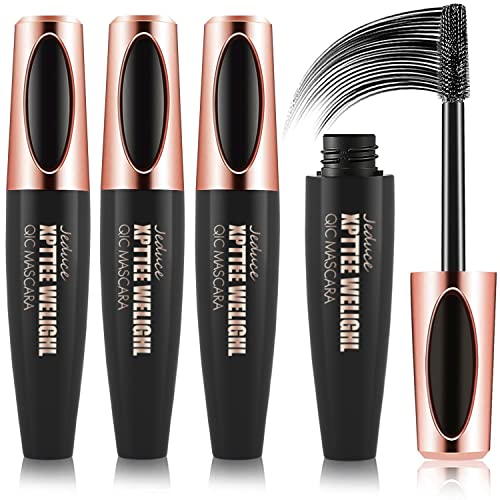 Alisesun 4D Silk Fiber Lash Mascara Extension Voluminous Fiber Mascara Waterproof SmudgeProof LongLasting No Flaking No Clumping All Day Exquisitely Full 3 Packs - Image 2