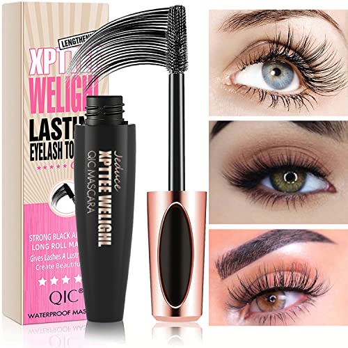 Alisesun 4D Silk Fiber Lash Mascara Extension Voluminous Fiber Mascara Waterproof SmudgeProof LongLasting No Flaking No Clumping All Day Exquisitely Full 3 Packs - Image 5